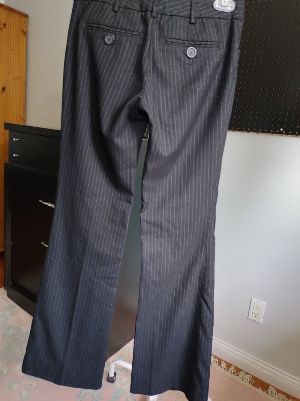 Talula women's dress trousers with stripes size 0 grey color stretch - Picture 12 of 14
